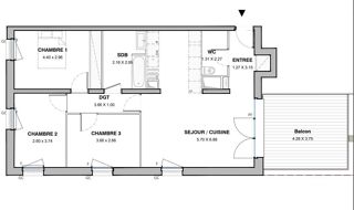  Appartement à vendre 4 pièces 79 m²