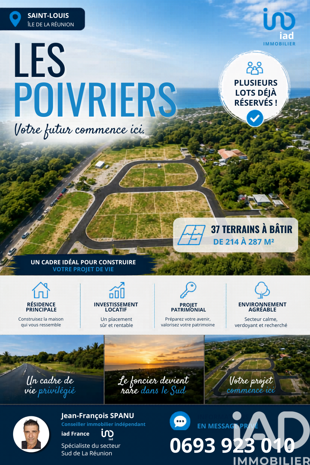 vente Terrain - 214 m² Saint-Louis (97421)