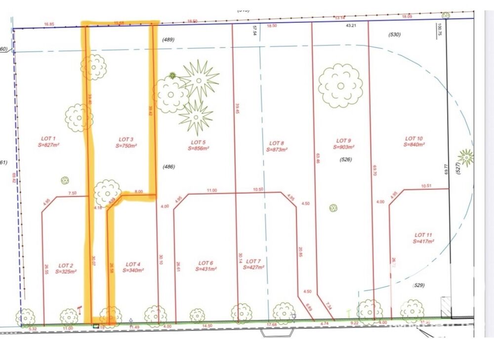 Vente Terrain Vente Terrain à bâtir 750 m&sup2; Giraumont