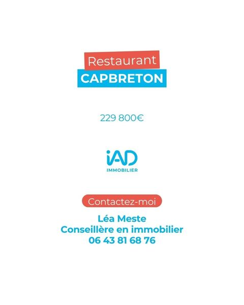 Vente Restaurant 100 m&sup2; 229800 40130 Capbreton