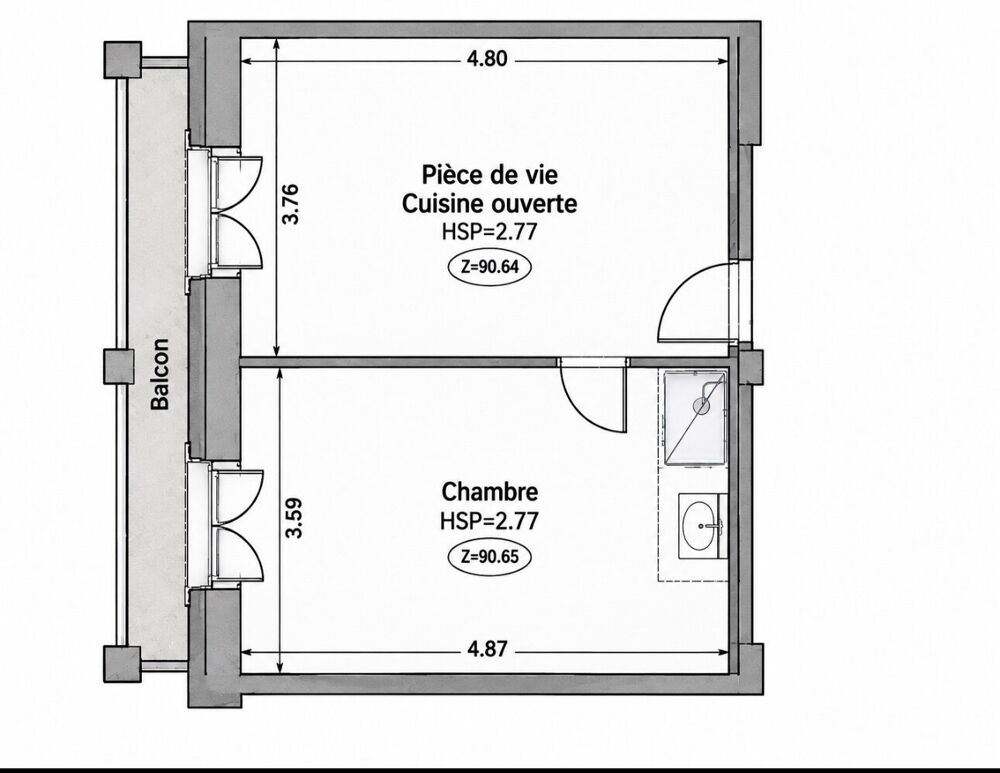 Vente Appartement 2 pièces