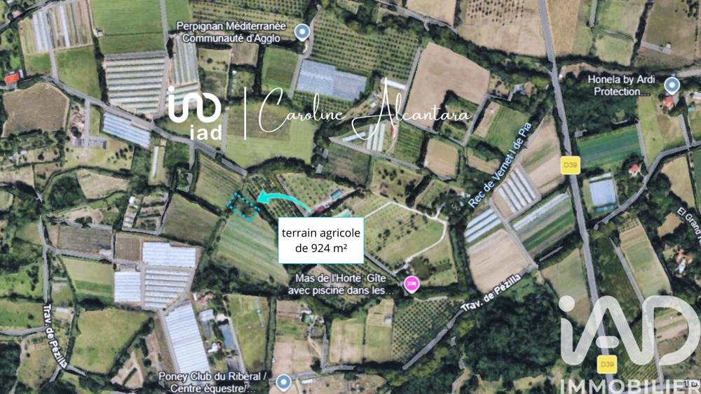 Vente Terrain Vente Terrain agricole 924 m&sup2; Le soler
