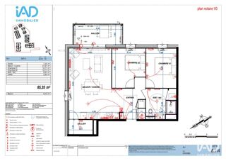  Appartement à vendre 3 pièces 65 m²