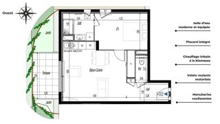  Appartement � vendre 2 pi�ces 45 m�