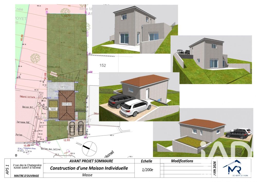 Vente Terrain Vente Terrain à bâtir 528 m&sup2; Saint-Étienne