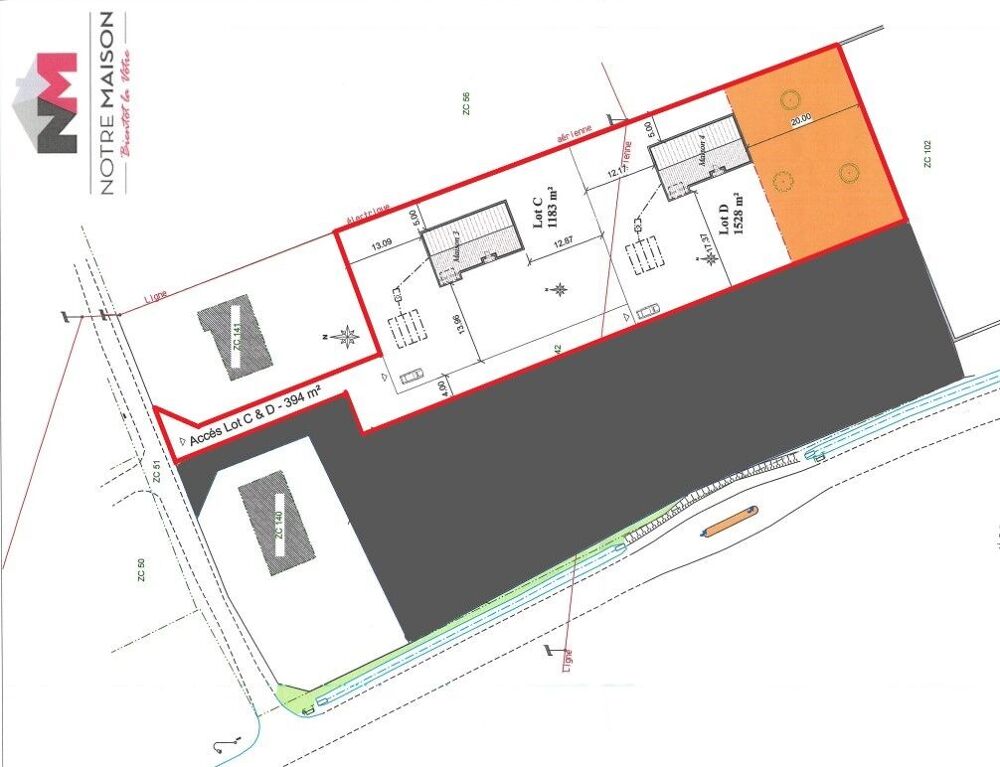 Vente Terrain Vente Terrain à bâtir 3 105 m&sup2; Taillant