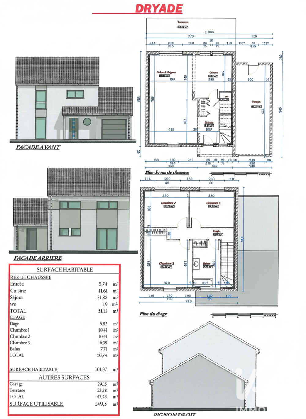 Vente Terrain Vente Terrain à bâtir 880 m&sup2; Moyeuvre-grande