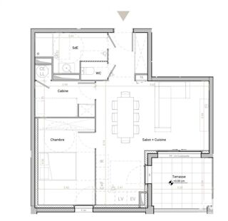  Appartement à vendre 2 pièces 55 m²