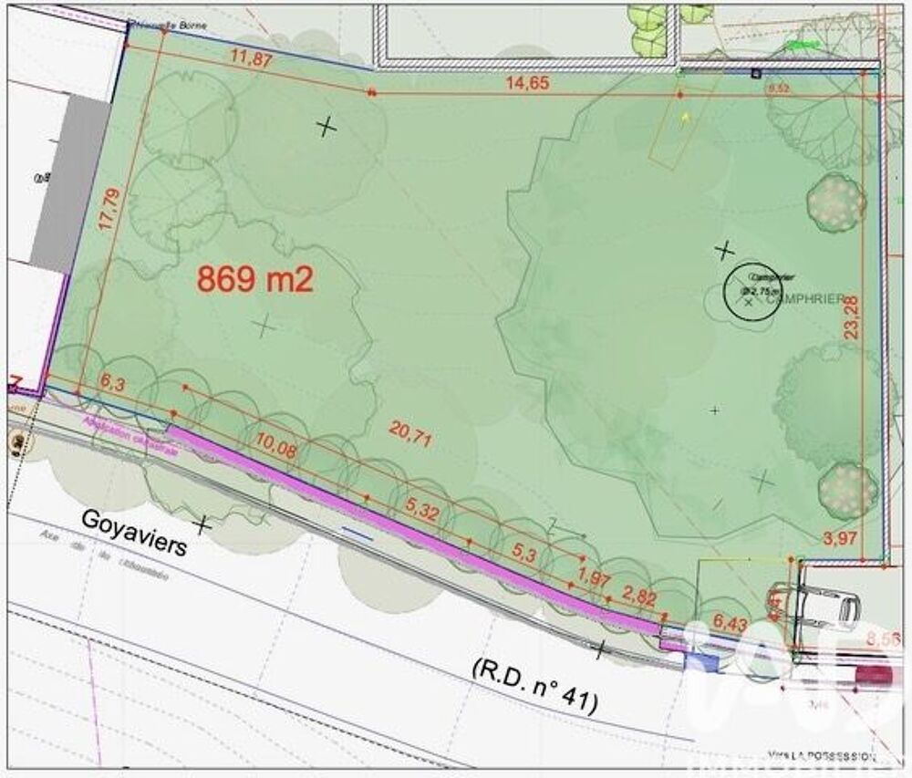 Vente Terrain Vente Terrain 869 m&sup2; Saint-denis