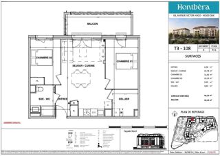  Appartement à vendre 3 pièces 59 m²