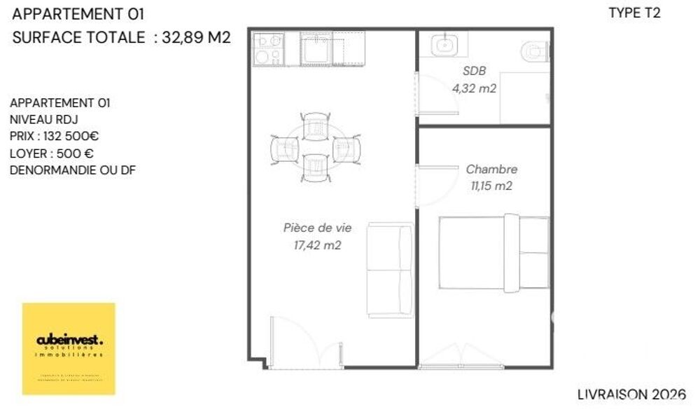 Vente Appartement Vente Appartement 2 pièces Morlaix