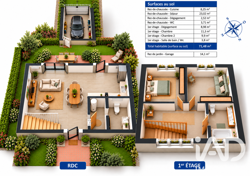 Vente Maison Vente Maison/villa 3 pièces Tournefeuille