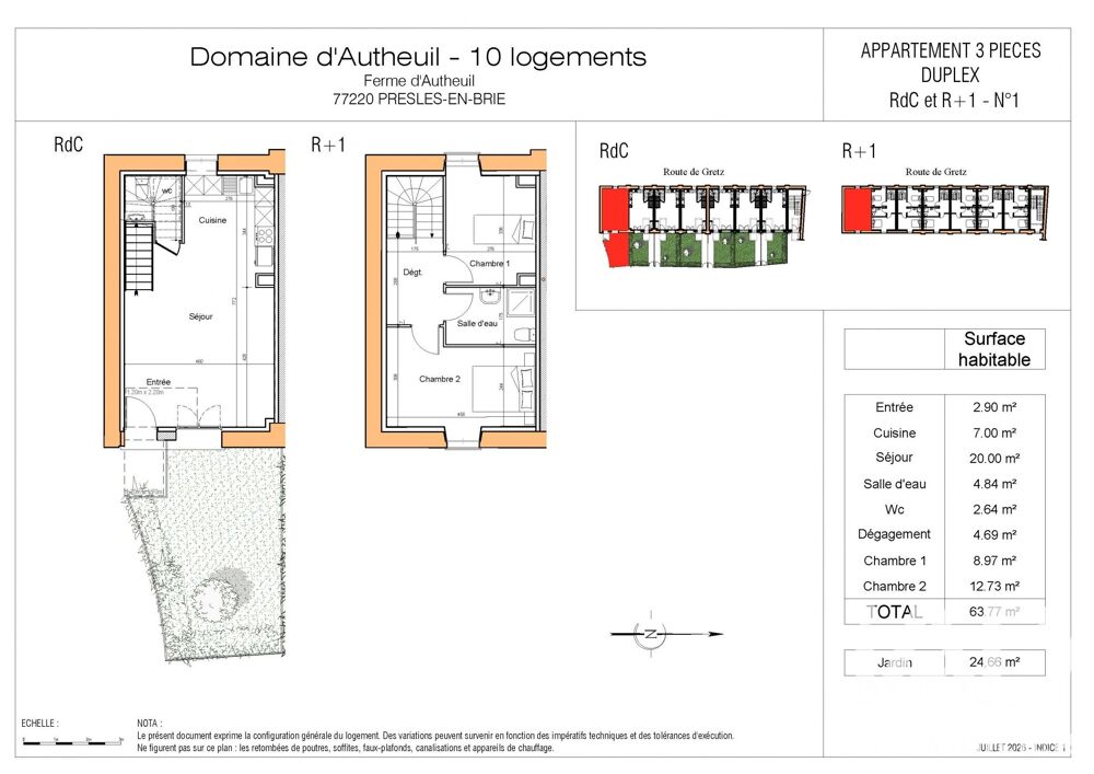 Vente Duplex 3 pièces
