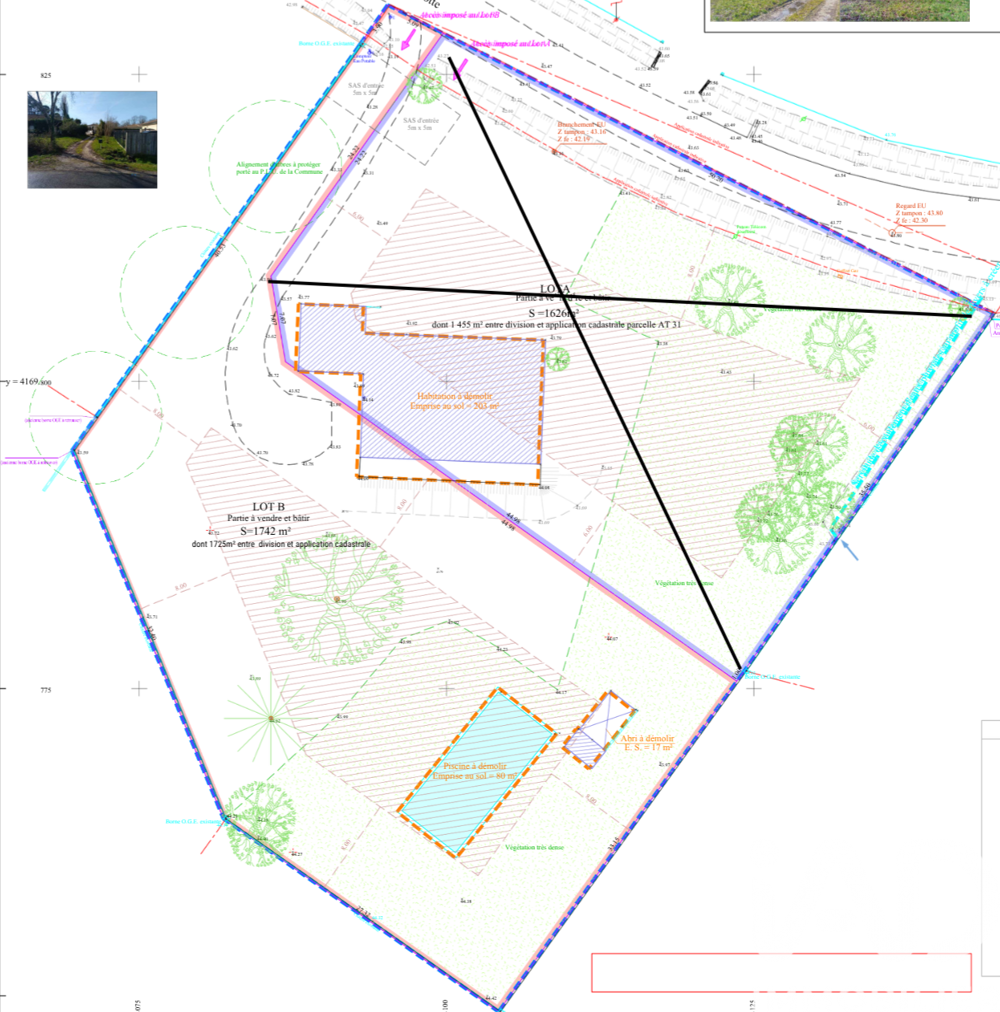 Vente Terrain Vente Terrain à bâtir 1 725 m&sup2; La brède