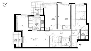  Appartement à louer 4 pièces 81 m²