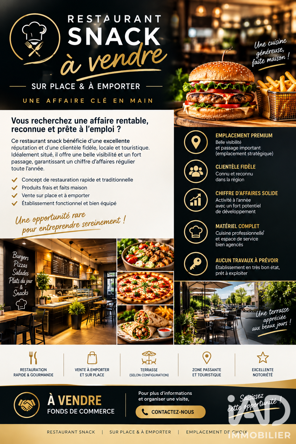   Vente Restauration rapide 47 m&sup2; 