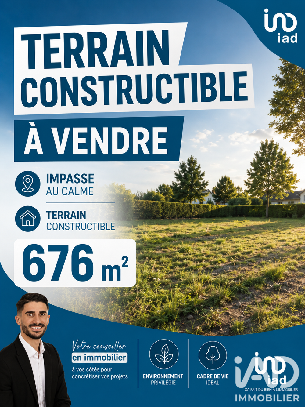 Vente Terrain Vente Terrain à bâtir 676 m&sup2; Espira-de-l'agly