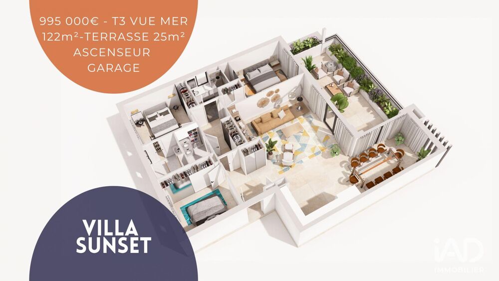 vente Appartement - 4 pièce(s) - 122 m² Six-Fours-les-Plages (83140)
