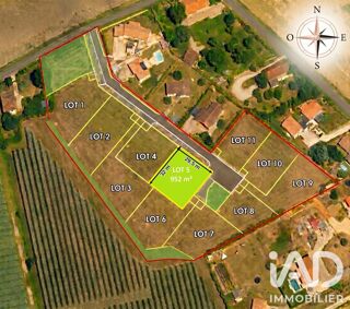 Vente Terrain Vente Terrain à bâtir 952 m&sup2; Bressols