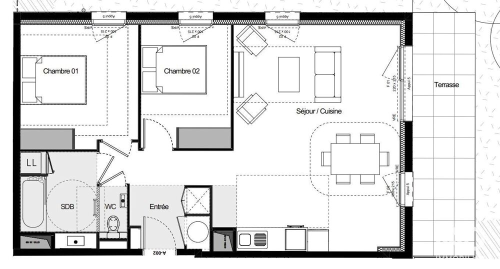 Vente Appartement 3 pièces