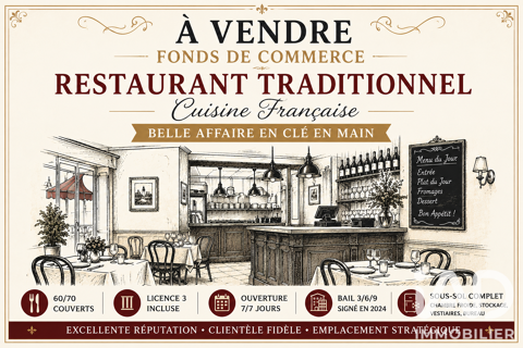 Vente Restaurant 120 m&sup2; 140000 77000 Melun