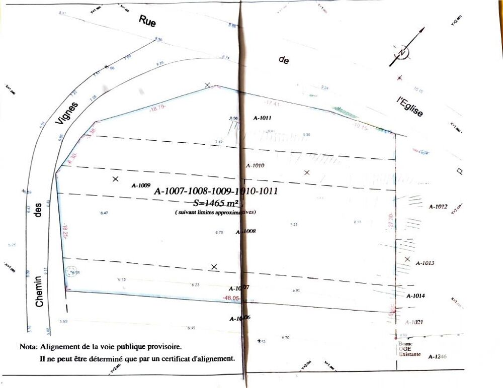 Vente Terrain Vente Terrain à bâtir 1 473 m&sup2; Bonvillers