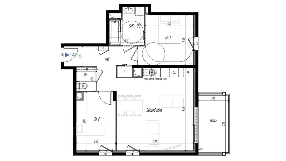 Vente Appartement 3 pièces