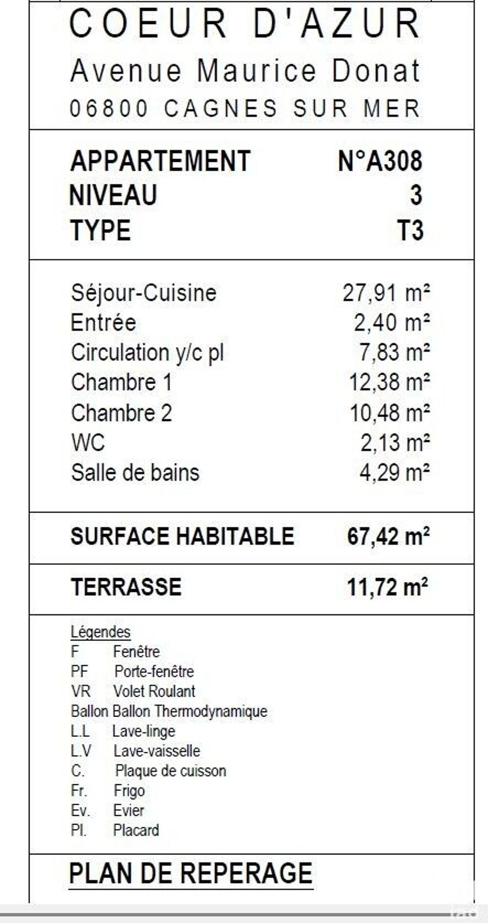 Vente Appartement 3 pièces