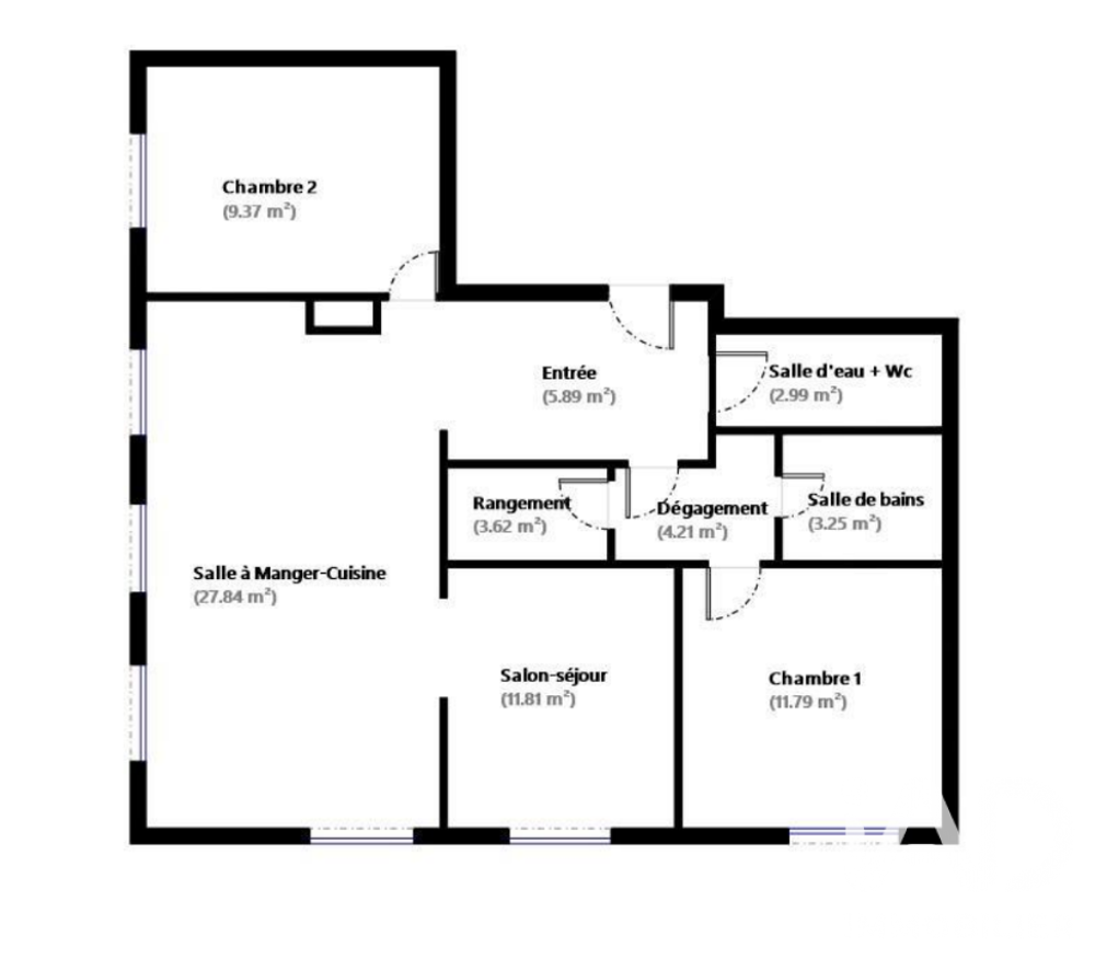 Appartement 4 pièces 82 m² · à Paris 20 · 82 m² · 440 000 €
