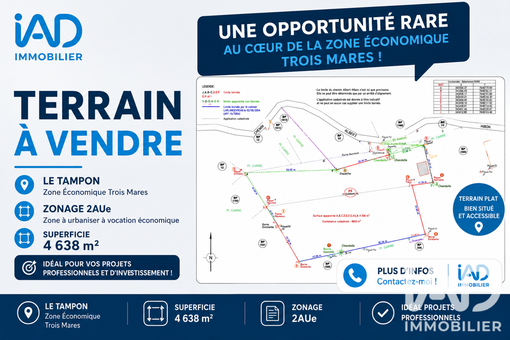 Vente Terrain Vente Terrain à bâtir 6 812 m&sup2; Le tampon