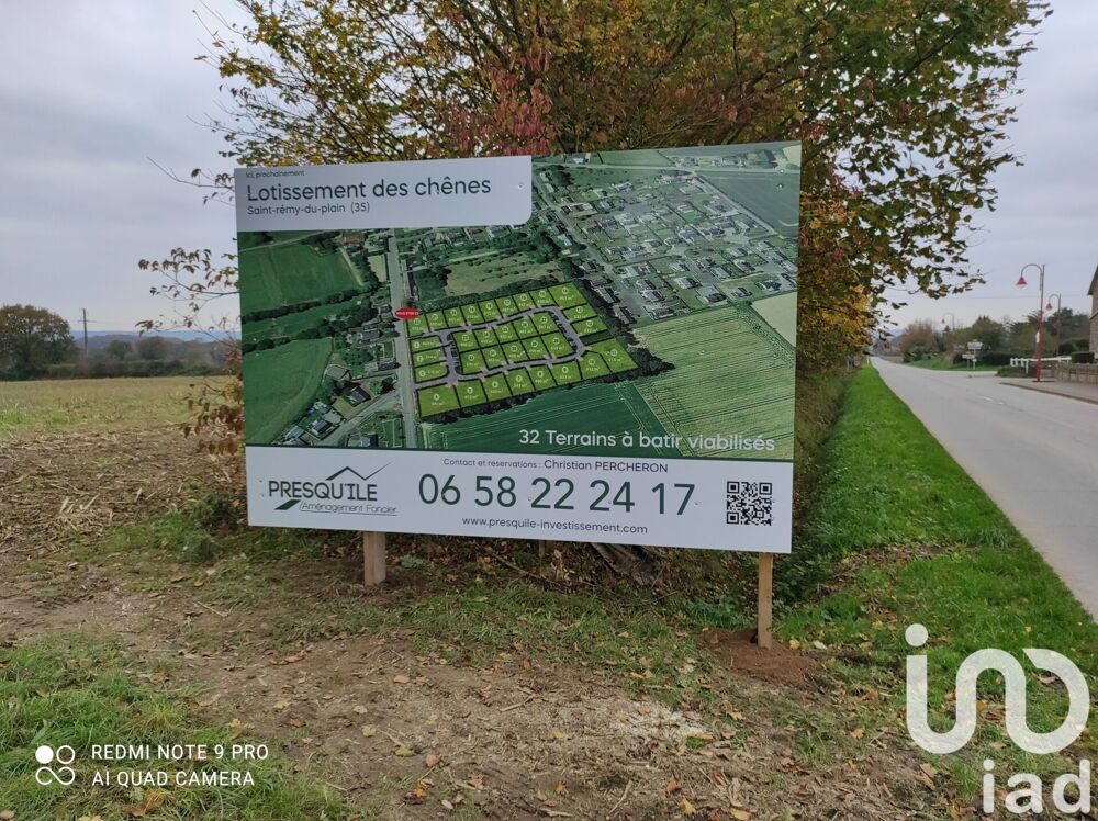Vente Terrain Vente Terrain 463 m&sup2; Saint remy du plain