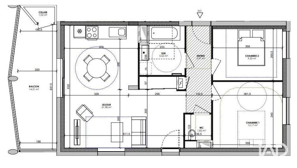 Vente Appartement 3 pièces