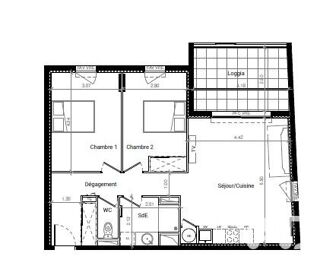  Appartement à louer 3 pièces 67 m²
