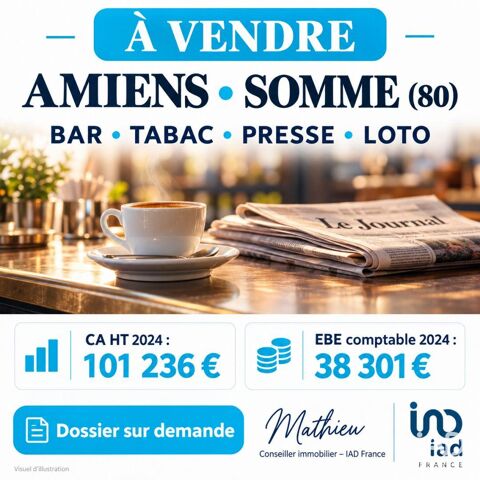 Vente Bar-tabac 1 m&sup2; 110880 80090 Amiens