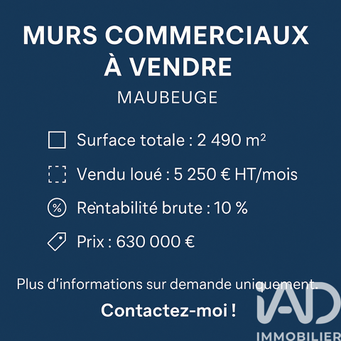 Vente Boutique/Local commercial 2 490 m&sup2; 630000 59600 Maubeuge