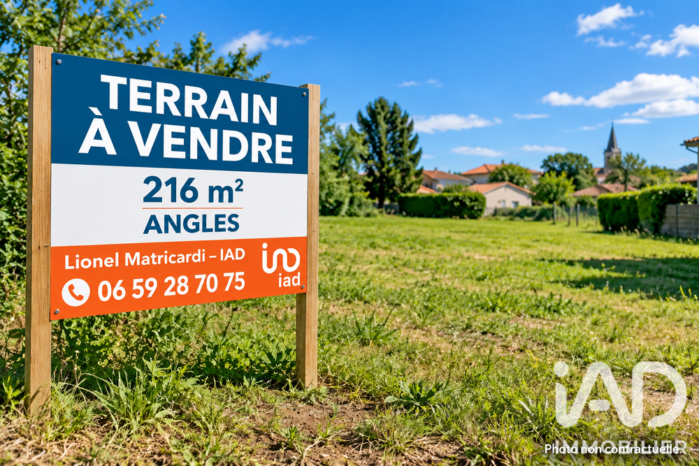 Vente Terrain Vente Terrain à bâtir 216 m&sup2; Angles
