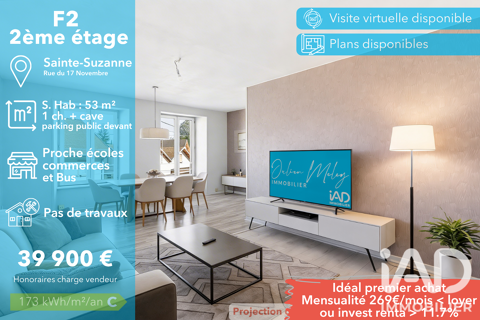  Vente Appartement 2 pièces Appartement - 2 pièce(s) - 53 m²