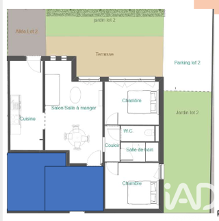  Appartement � vendre 3 pi�ces 59 m�