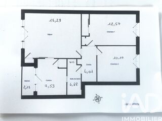  Appartement à vendre 3 pièces 57 m²