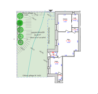  Appartement � vendre 2 pi�ces 45 m�