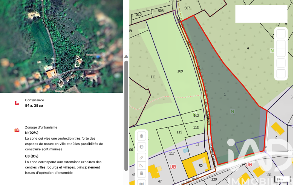 Vente Terrain Vente Terrain 8 438 m&sup2; Mornac