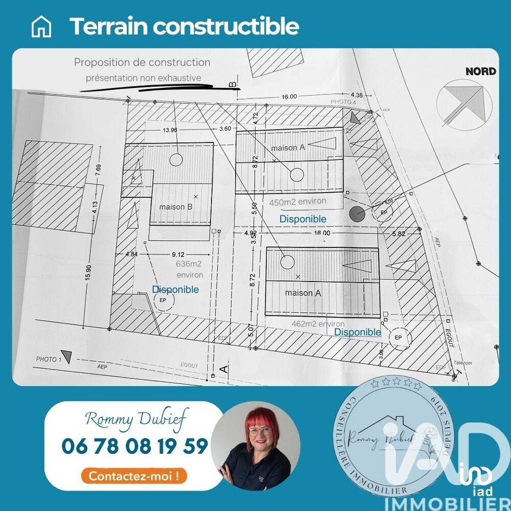 Vente Terrain Vente Terrain 450 m&sup2; Saint-alban-d'ay