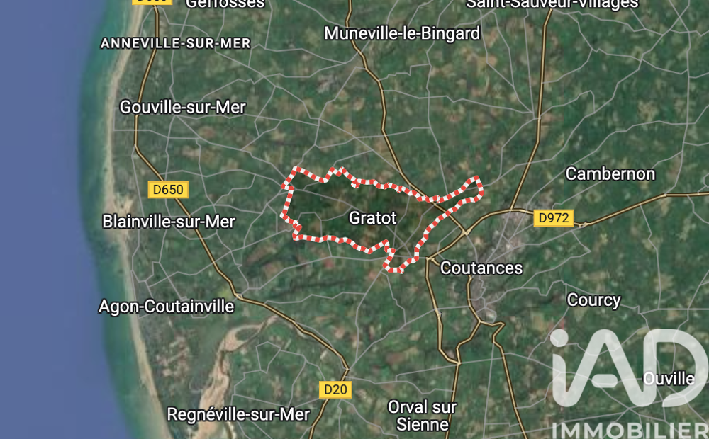 Vente Terrain Vente Terrain à bâtir 4 551 m&sup2; Gratot
