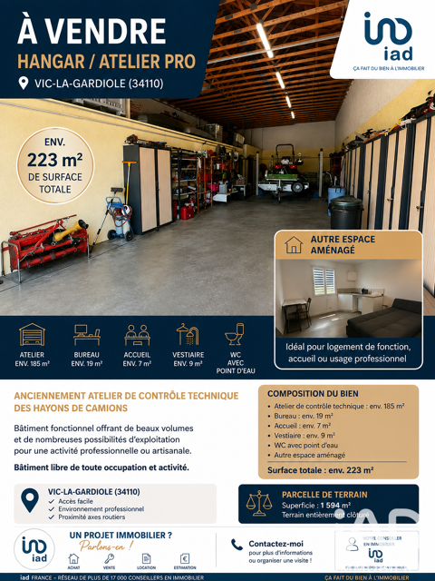   Vente Atelier 4 pièces Appartement - 4 pièce(s) - 233 m²