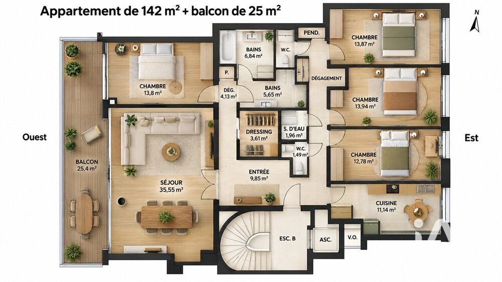 Vente Appartement Vente Appartement 5 pièces Vaucresson