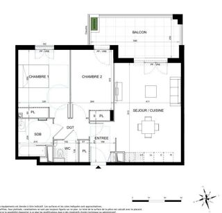  Appartement à vendre 3 pièces 64 m²