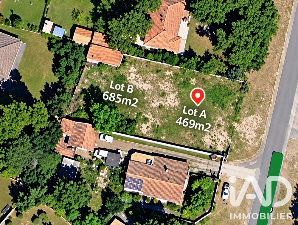 Vente Terrain Vente Terrain à bâtir 469 m&sup2; Vendays-montalivet