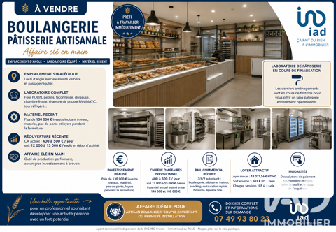 Vente Boulangerie, P&acirc;tisserie 140 m&sup2; 129900 91600 Savigny-sur-orge