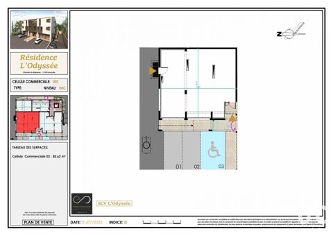   Vente Murs commerciaux 86 m&sup2; 