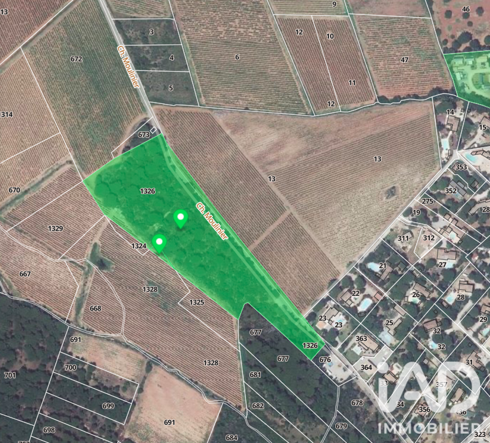 Vente Terrain Vente Terrain 25 105 m&sup2; Le cannet-des-maures